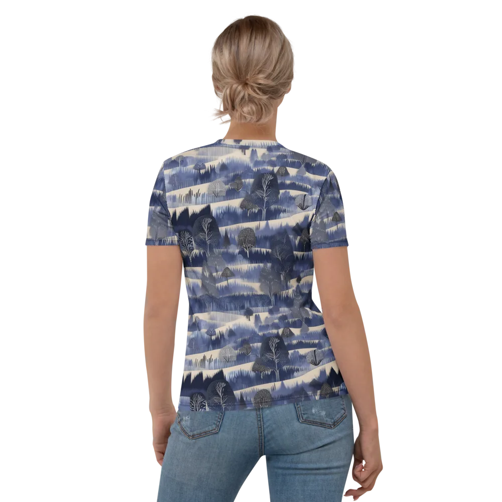 Indigo Winterwood on Women's Crew Neck T-Shirt — Back
