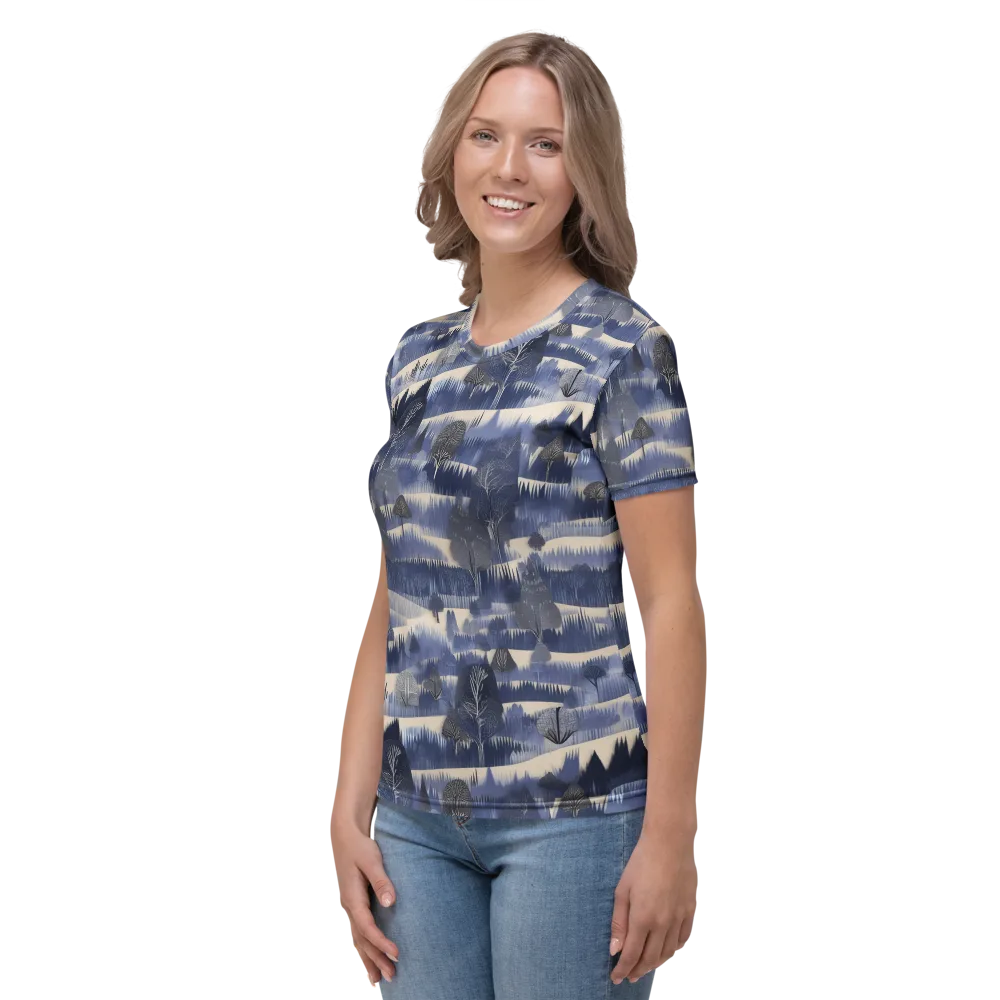 Indigo Winterwood on Women's Crew Neck T-Shirt — Left