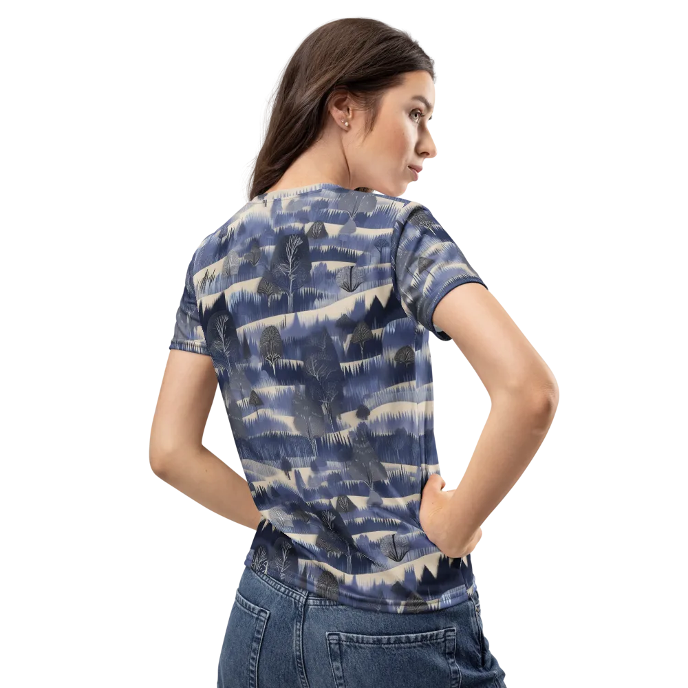 Indigo Winterwood on Women's Crew Neck T-Shirt — Back