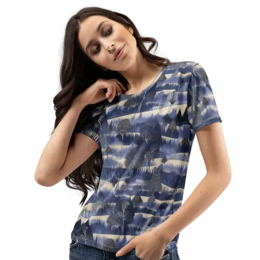 Indigo Winterwood on a Women's Crew Neck T-Shirt