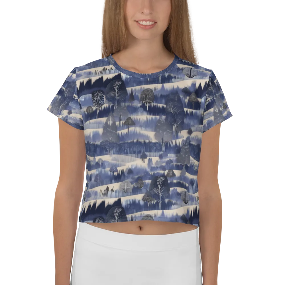 Indigo Winterwood on Crop Tee — Front
