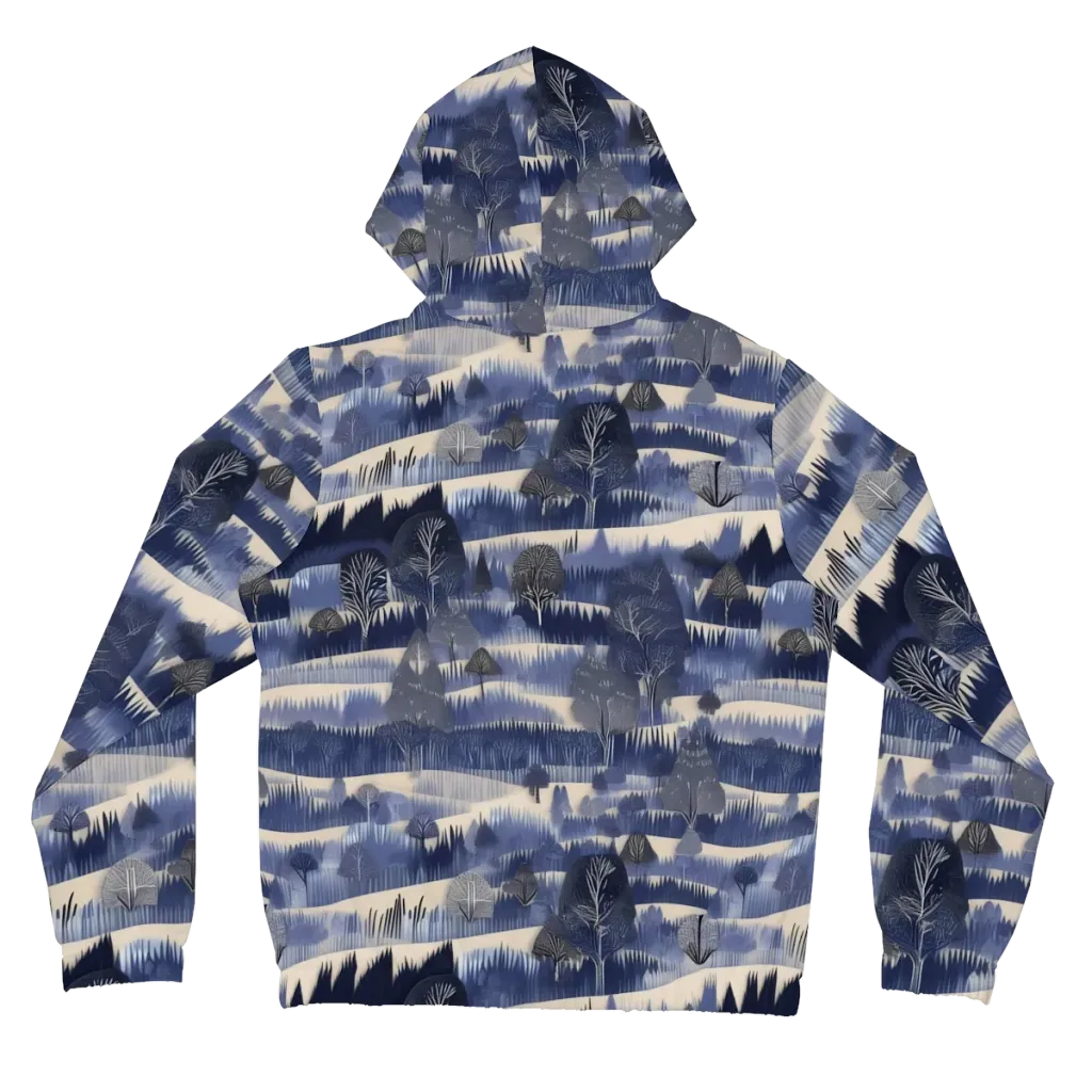 Indigo Winterwood on Women's Full-Zip Hoodie — Back