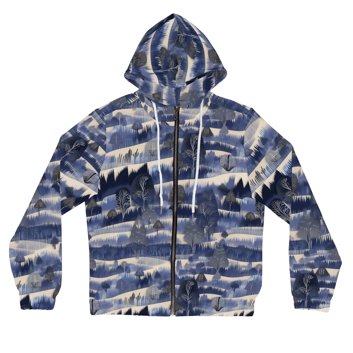 Indigo Winterwood on Women's Full-Zip Hoodie — Front