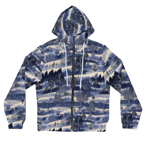 Indigo Winterwood on a Women's Full-Zip Hoodie