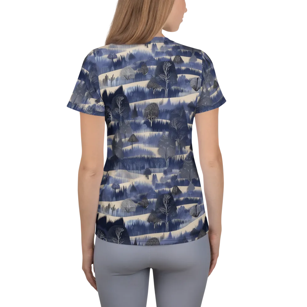 Indigo Winterwood on Women's Athletic T-Shirt — Back