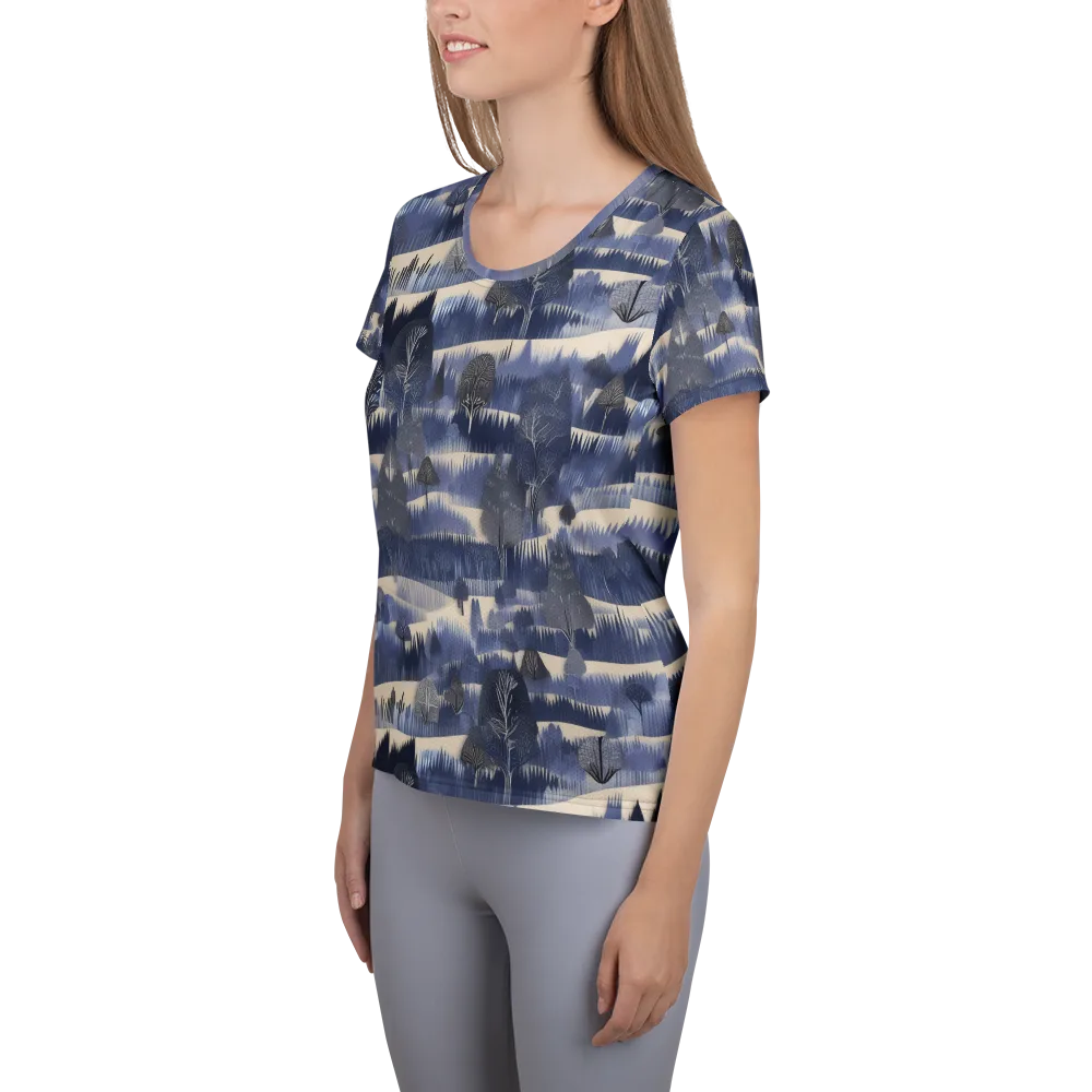 Indigo Winterwood on Women's Athletic T-Shirt — Left