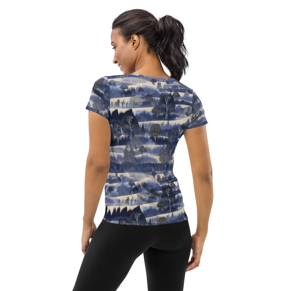 Indigo Winterwood on Women's Athletic T-Shirt — Back