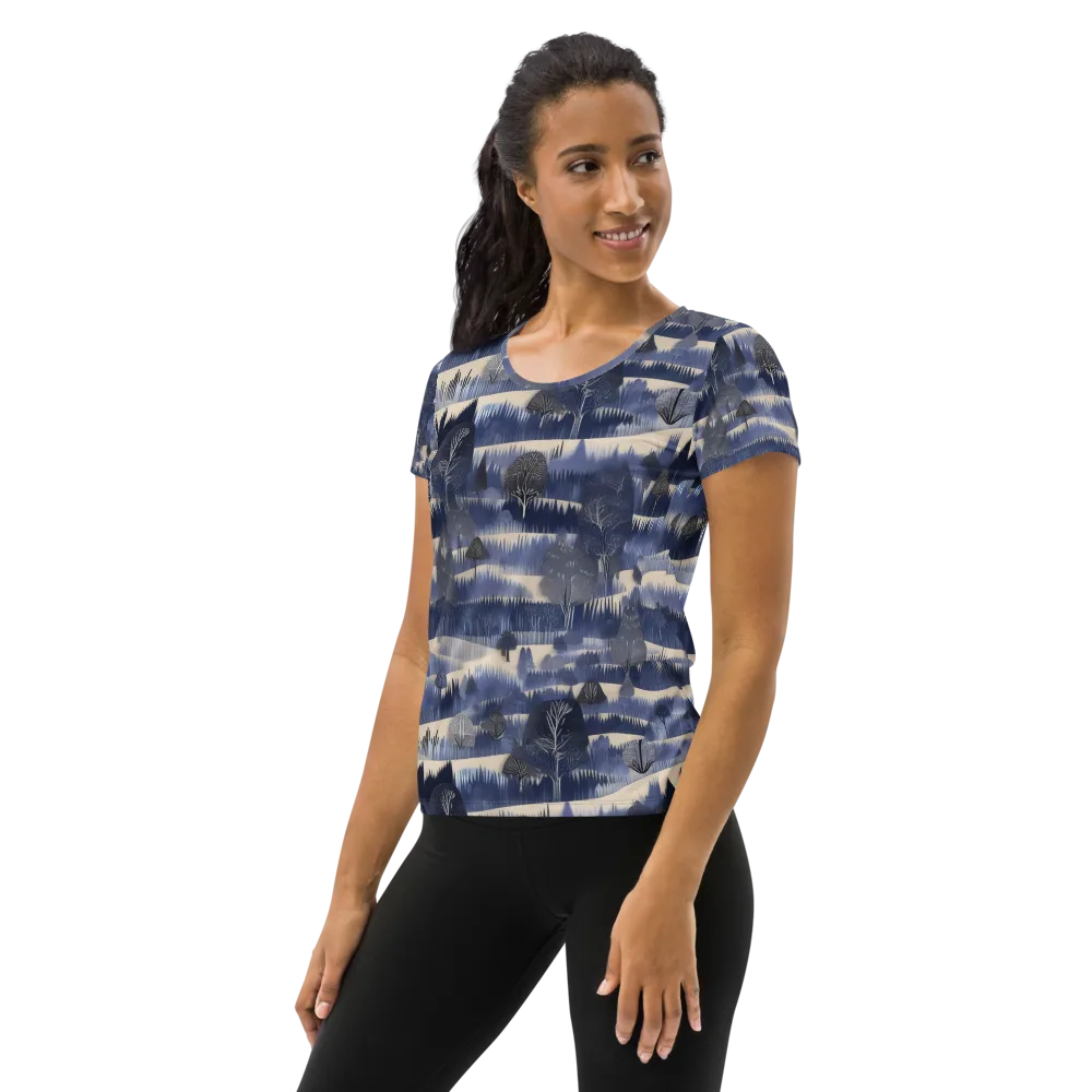 Indigo Winterwood on Women's Athletic T-Shirt — Left