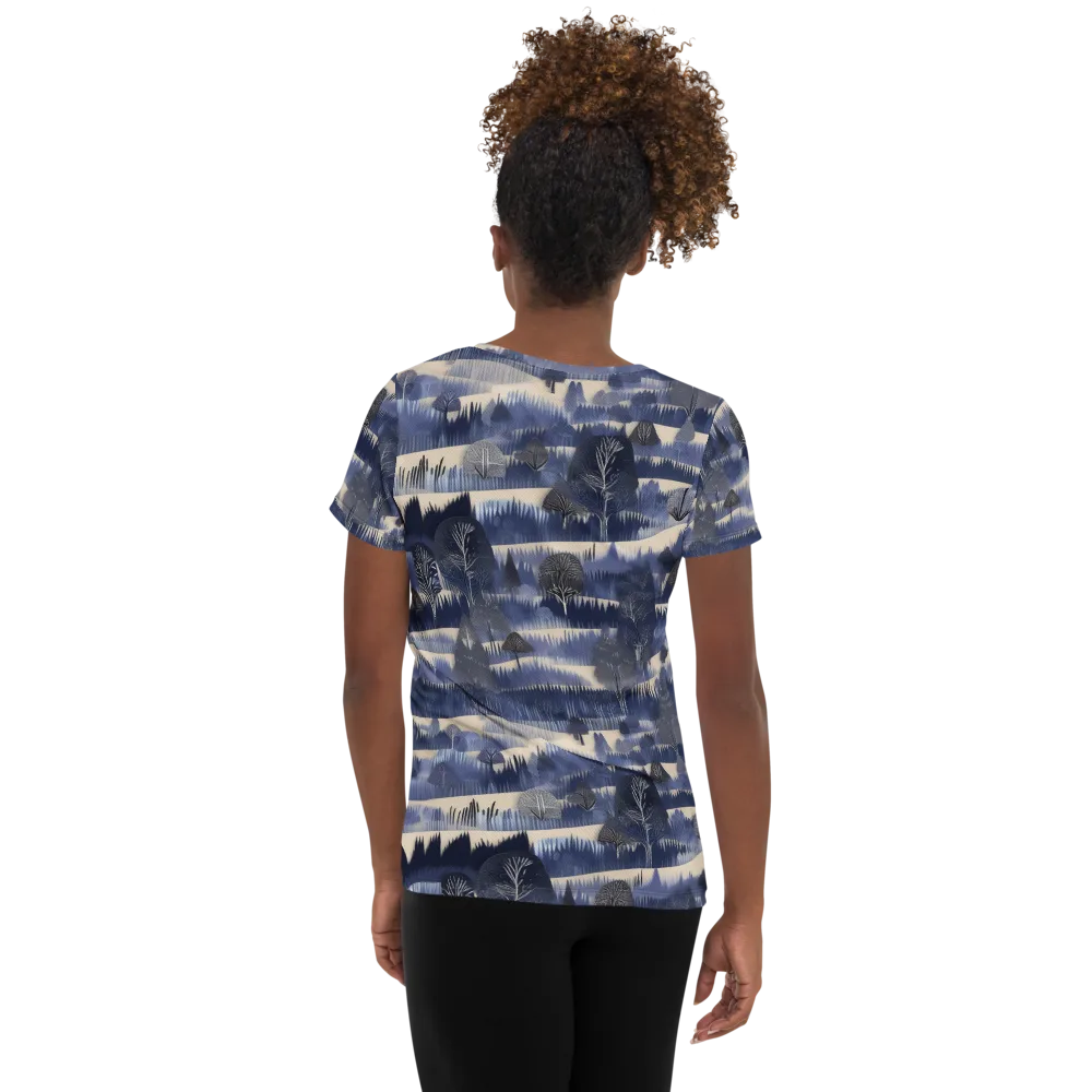 Indigo Winterwood on Women's Athletic T-Shirt — Back