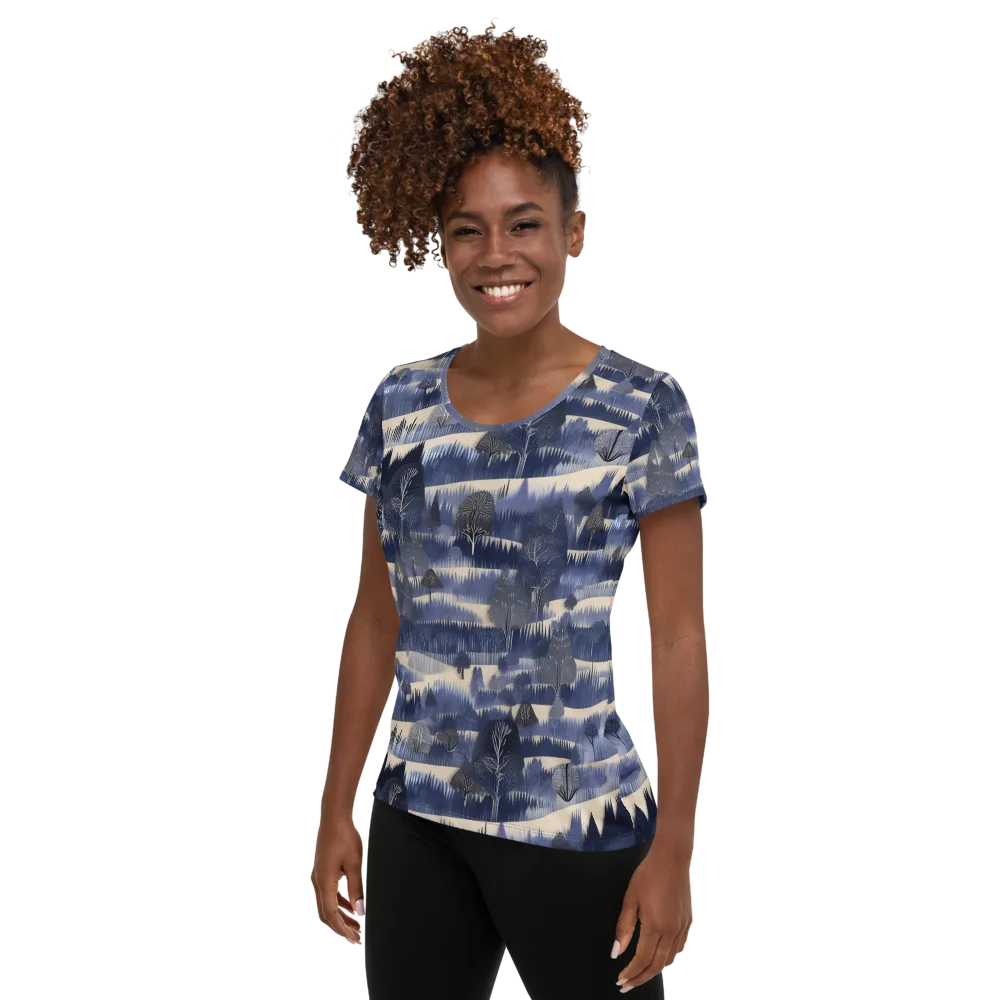 Indigo Winterwood on Women's Athletic T-Shirt — Left