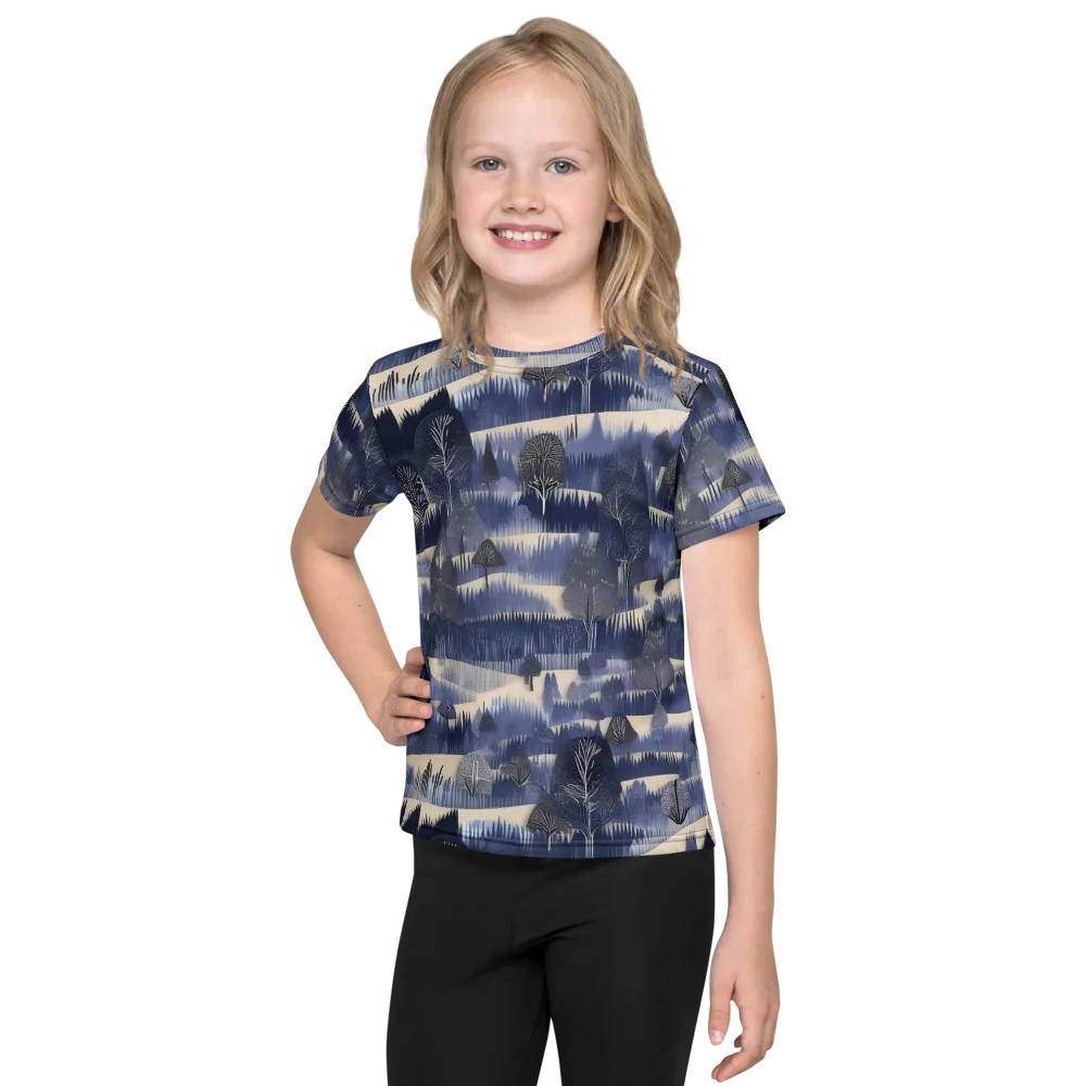 Indigo Winterwood on Kids Crew Neck T-Shirt — Front
