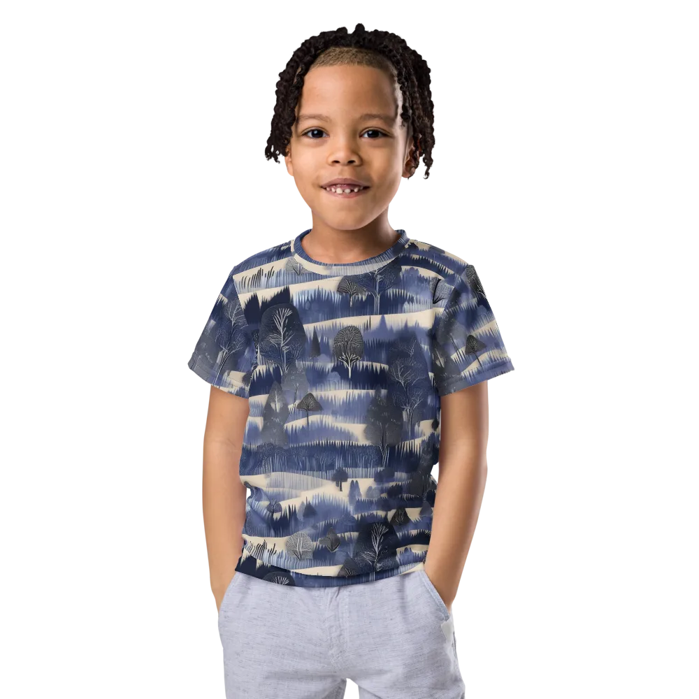 Indigo Winterwood on Kids Crew Neck T-Shirt — Front