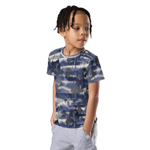 Indigo Winterwood on a Kids Crew Neck T-Shirt