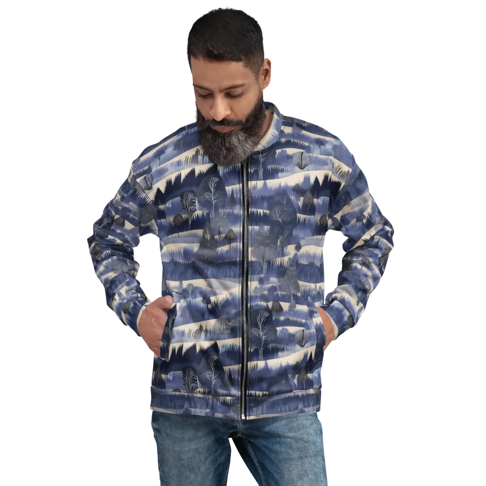 Indigo Winterwood on Bomber Jacket — Front