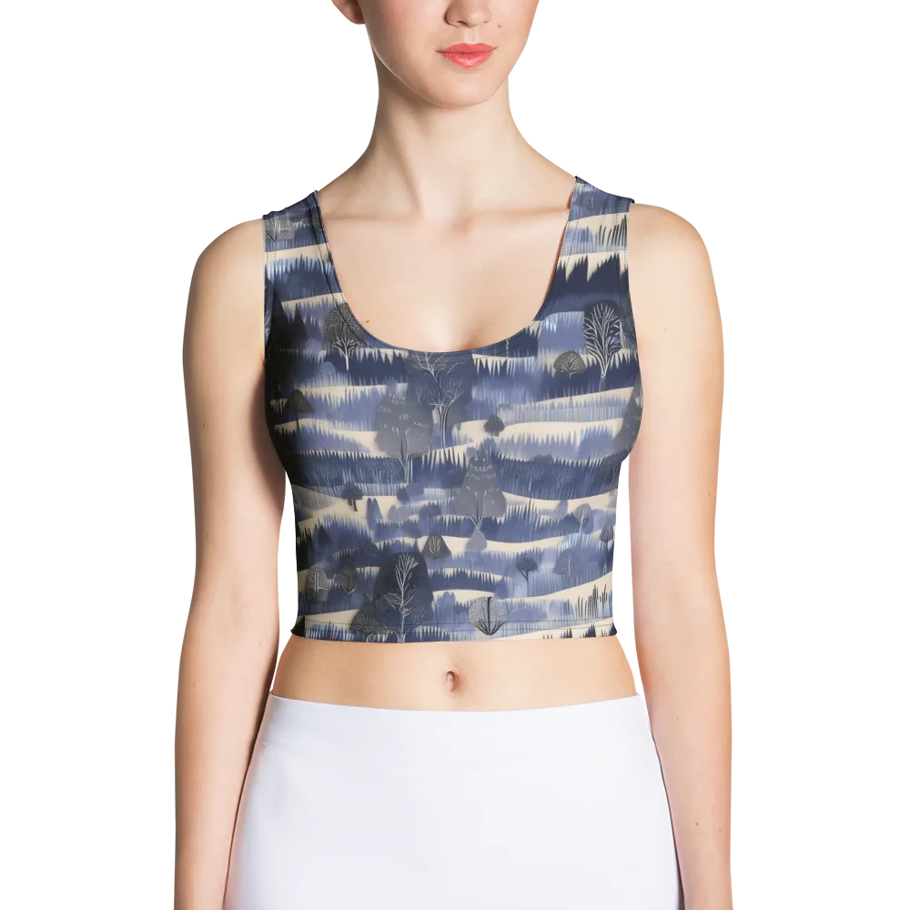 Indigo Winterwood on Crop Top — Front