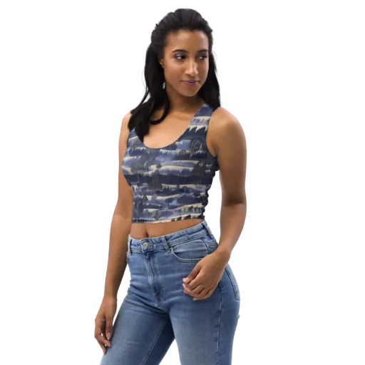 Indigo Winterwood on a Crop Top