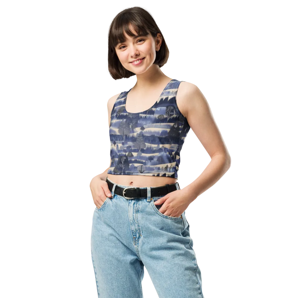 Indigo Winterwood on Crop Top — Front