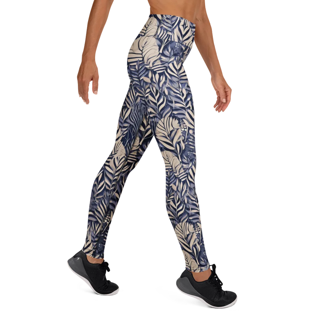 Moonlit Herbarium on Yoga Leggings — Right