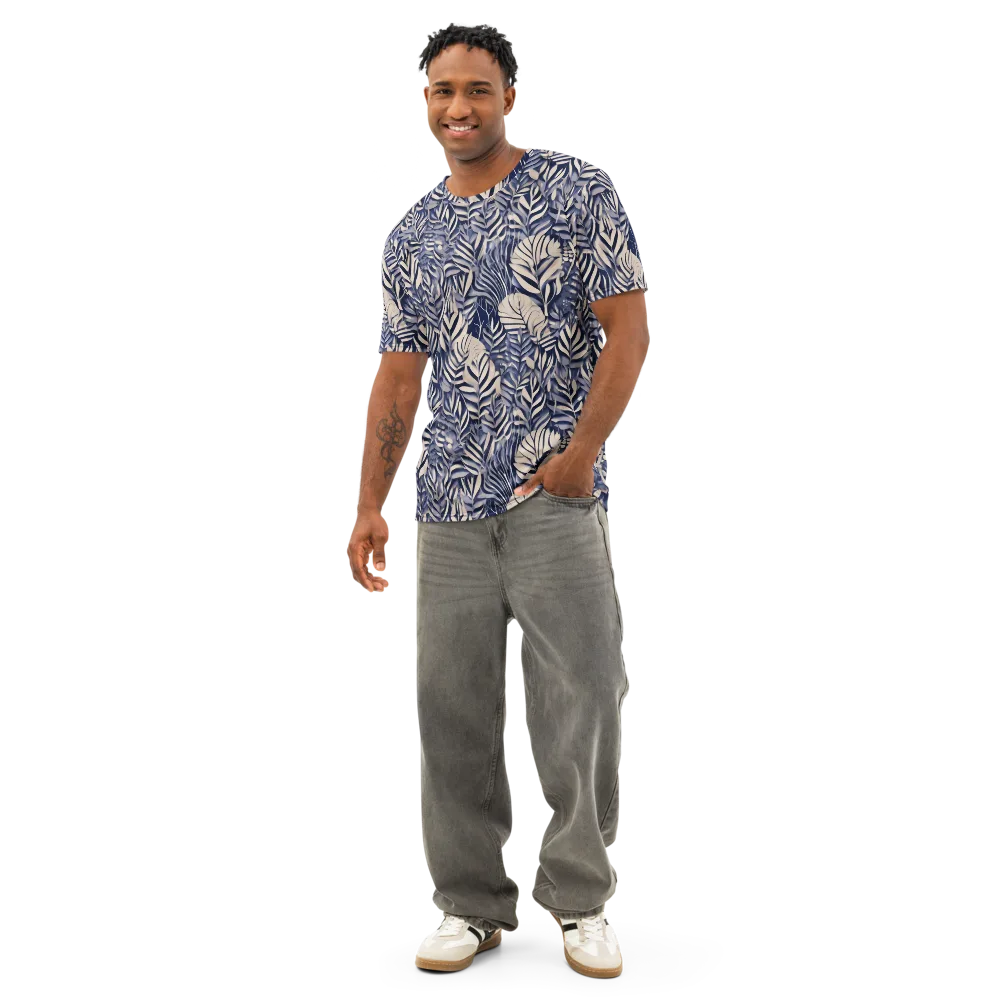 Moonlit Herbarium on Men's Cotton Crew Neck T-Shirt — Front