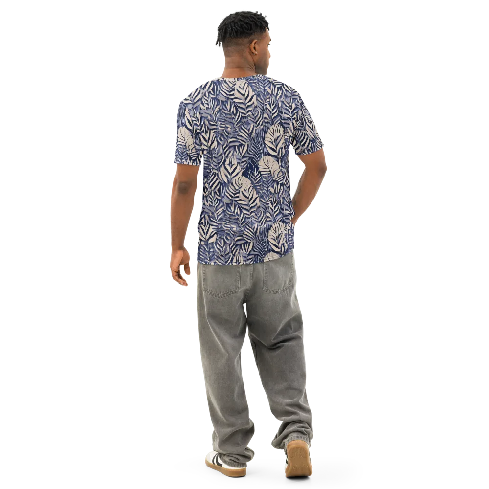 Moonlit Herbarium on Men's Cotton Crew Neck T-Shirt — Back