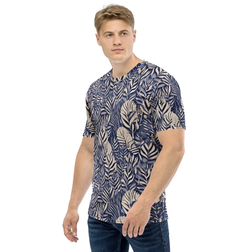 Moonlit Herbarium on Men's Crew Neck T-Shirt — Left