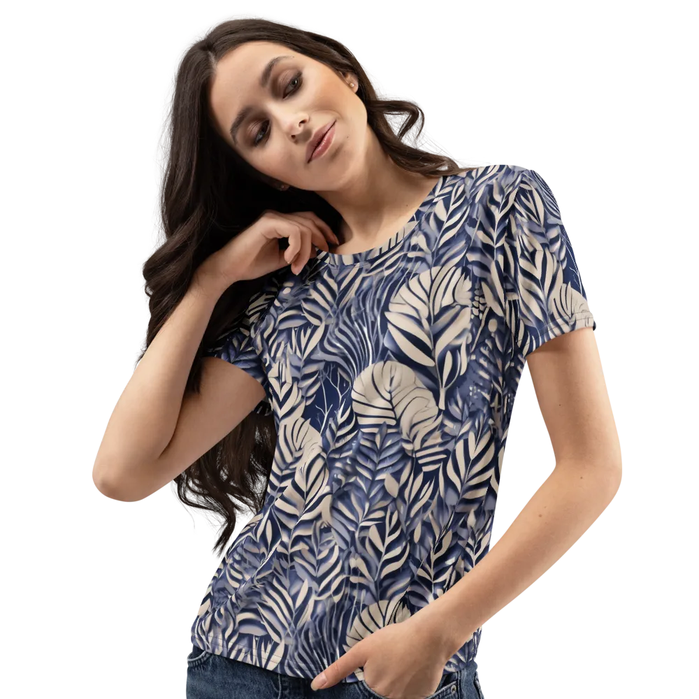 Moonlit Herbarium on Women's Crew Neck T-Shirt — Left Front