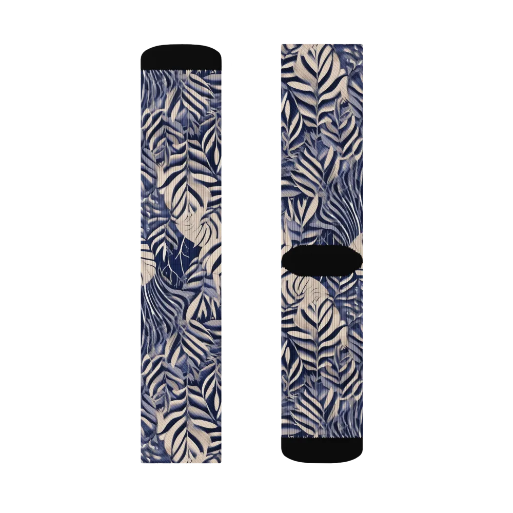 Moonlit Herbarium on Socks — Left Sock
