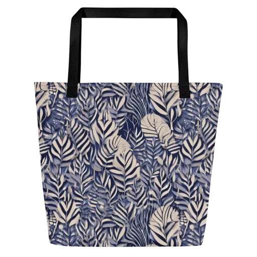 Moonlit Herbarium on a Large Tote Bag W/ Pocket