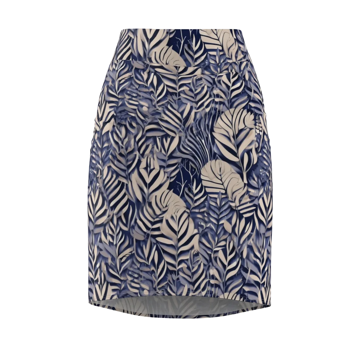 Moonlit Herbarium on Pencil Skirt — Front