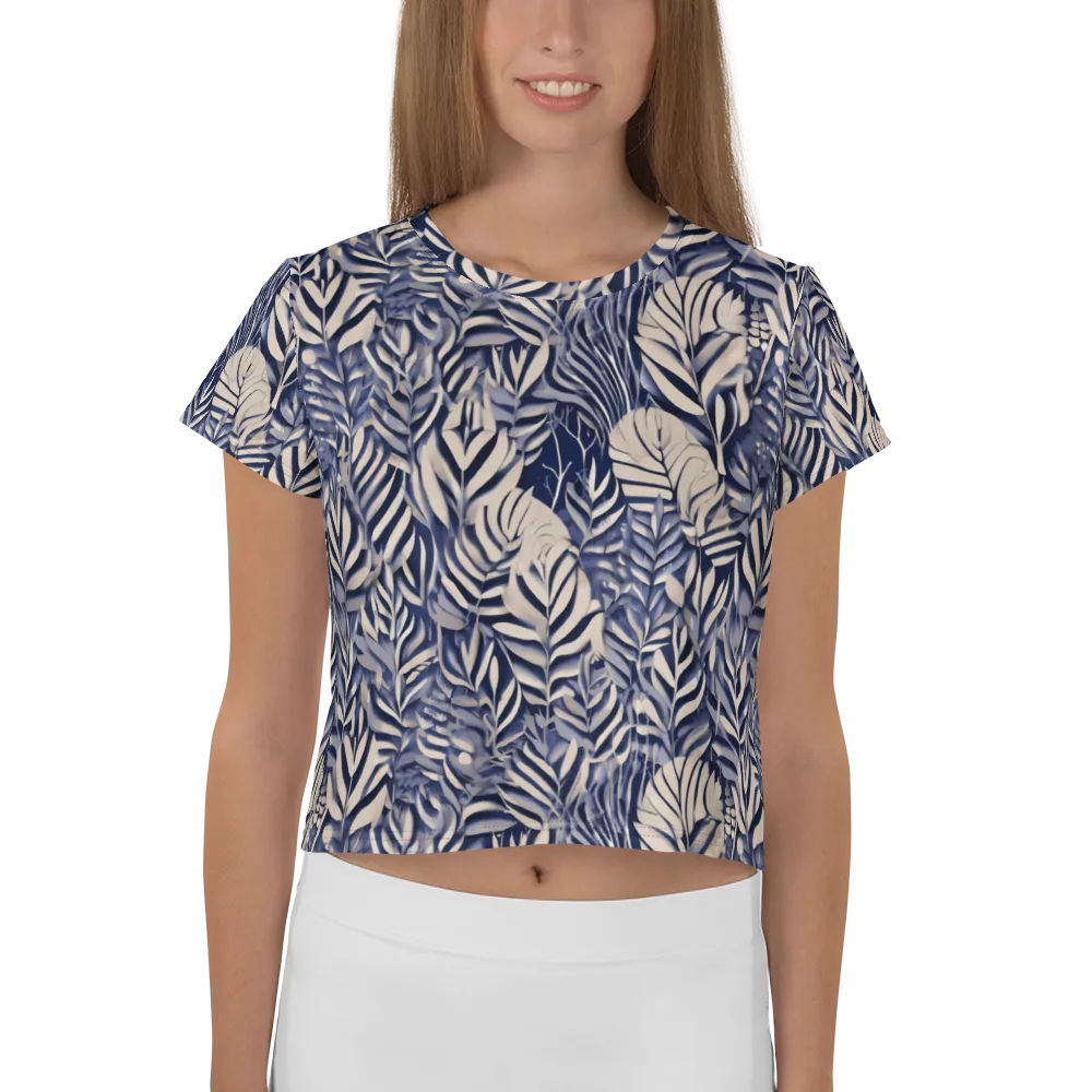 Moonlit Herbarium on Crop Tee — Front