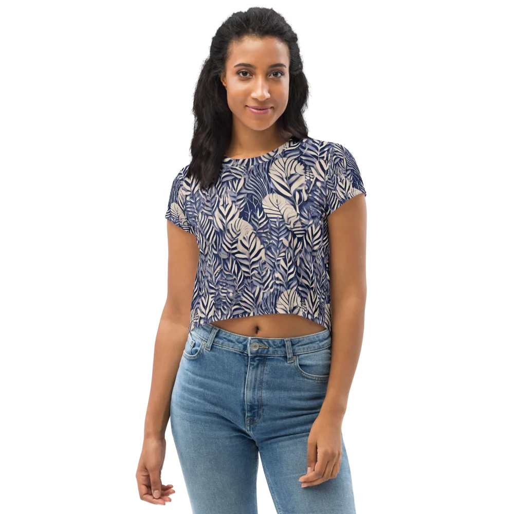 Moonlit Herbarium on Crop Tee — Front