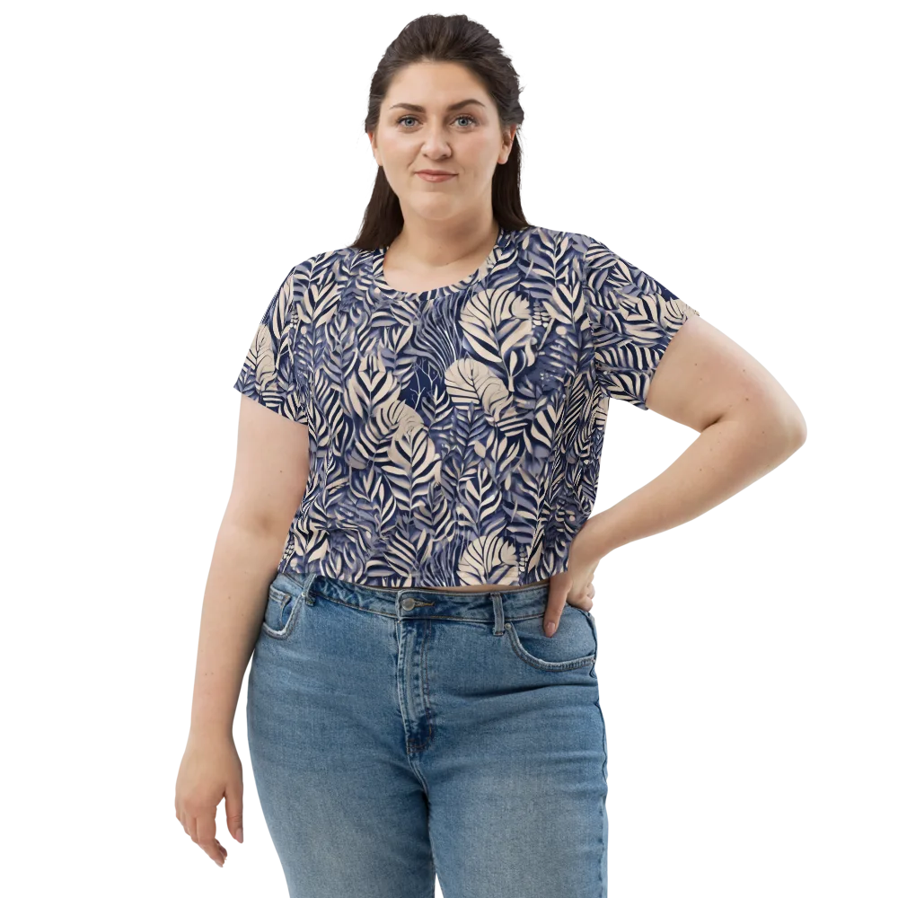 Moonlit Herbarium on Crop Tee — Front