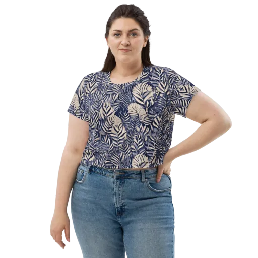 Moonlit Herbarium on a Crop Tee