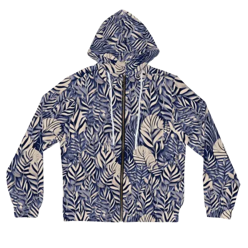 Moonlit Herbarium on a Women's Full-Zip Hoodie