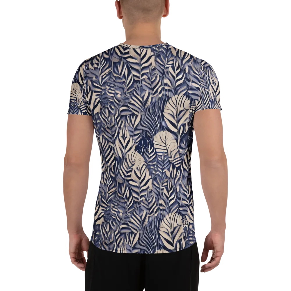 Moonlit Herbarium on Men's Athletic T-Shirt — Back