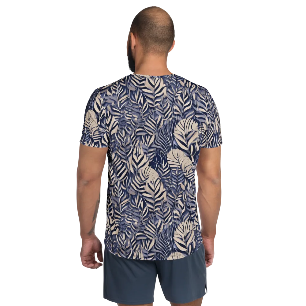 Moonlit Herbarium on Men's Athletic T-Shirt — Back
