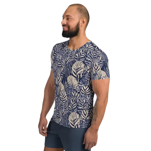 Moonlit Herbarium on a Men's Athletic T-Shirt