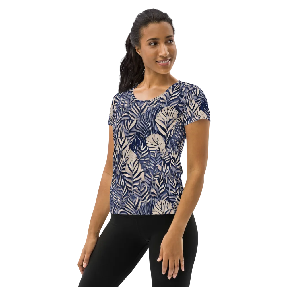 Moonlit Herbarium on Women's Athletic T-Shirt — Left