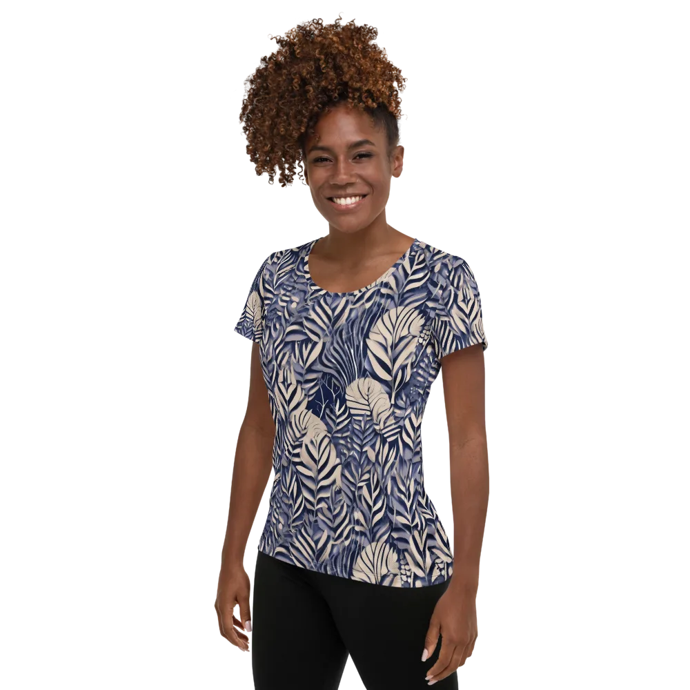 Moonlit Herbarium on Women's Athletic T-Shirt — Left