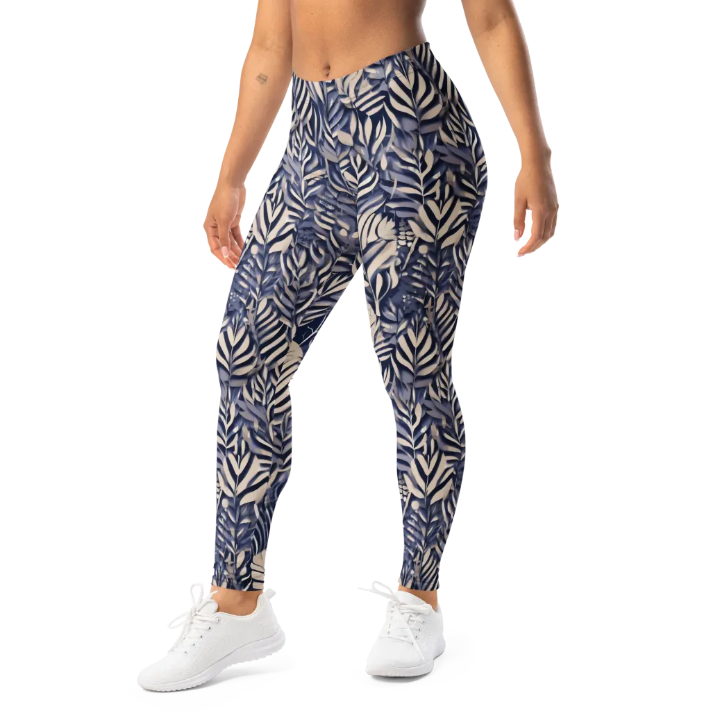 Moonlit Herbarium on Leggings — Left Front