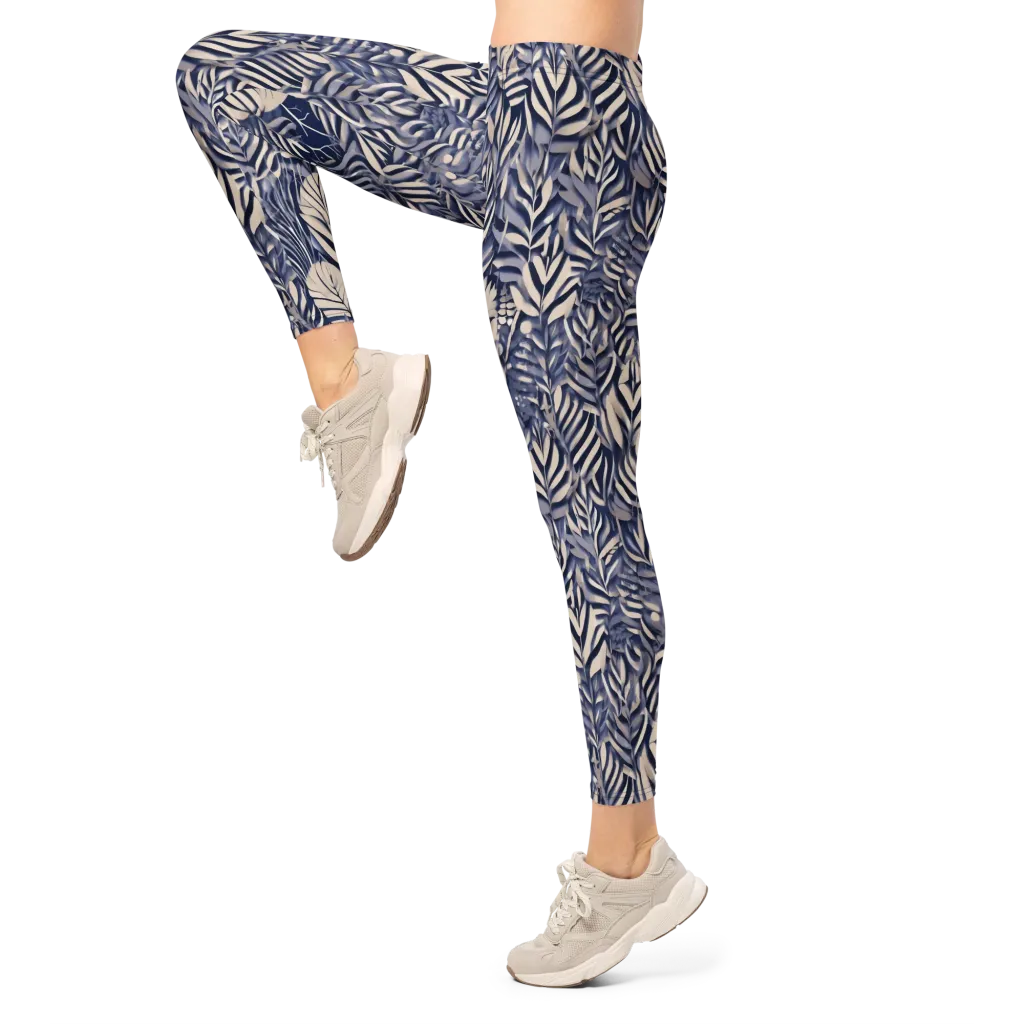 Moonlit Herbarium on Leggings — Left