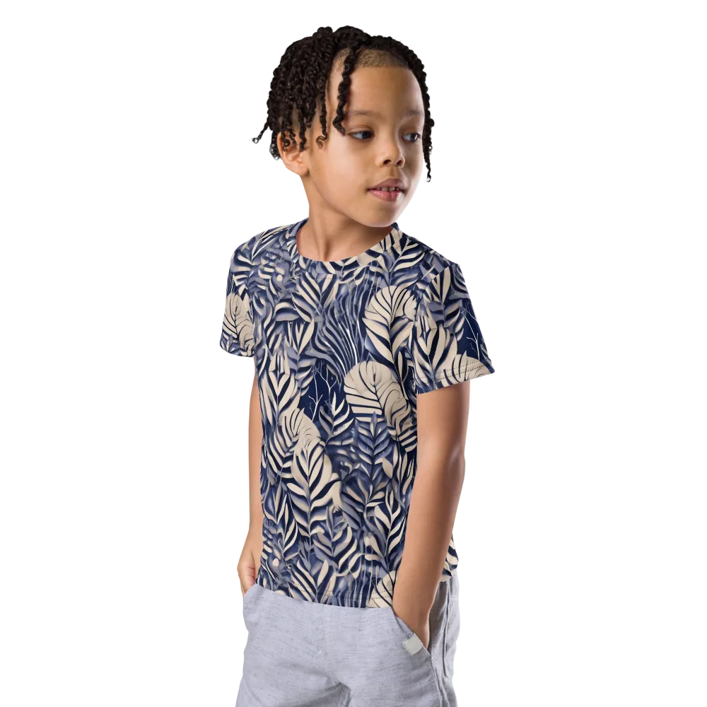 Moonlit Herbarium on Kids Crew Neck T-Shirt — Left Front
