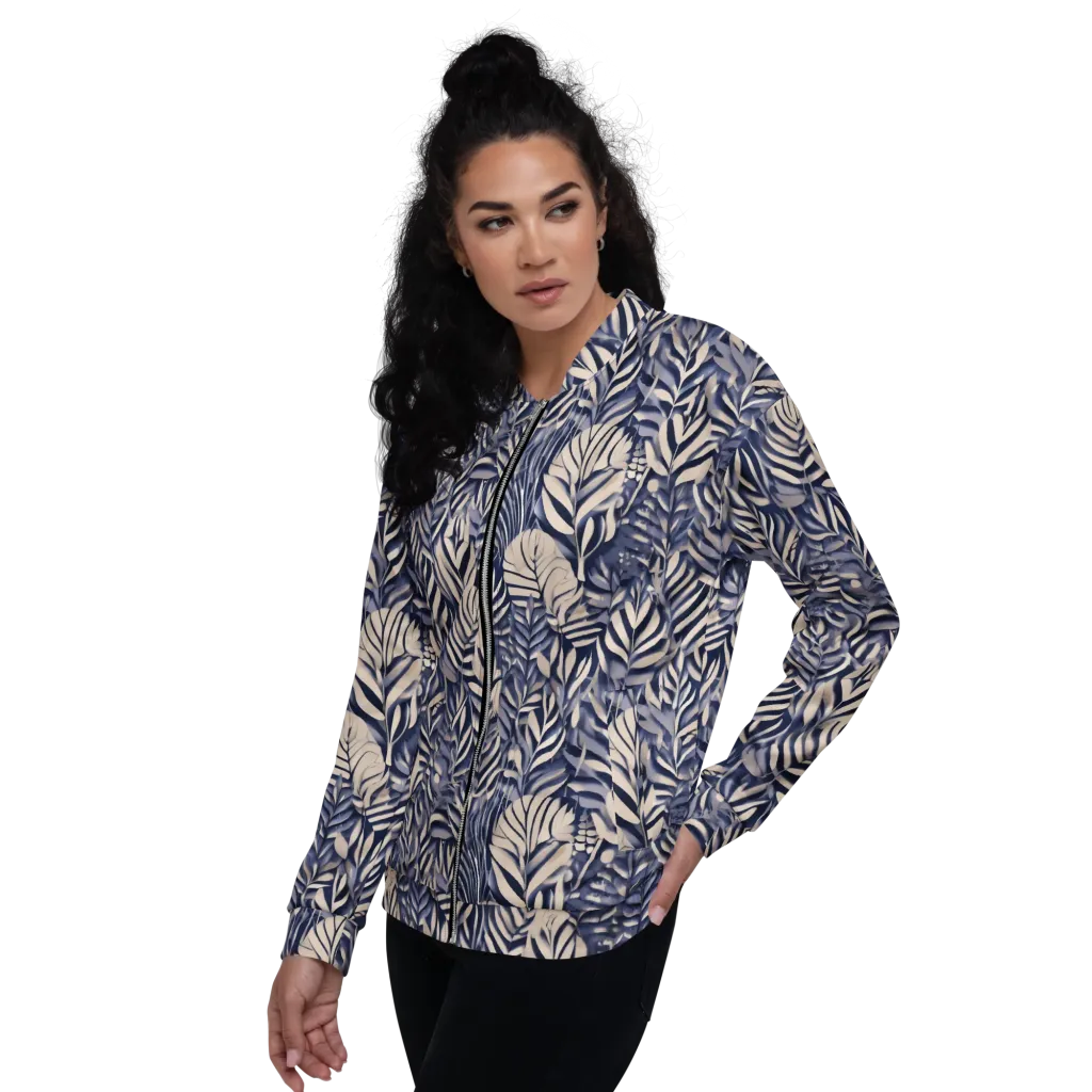 Moonlit Herbarium on Bomber Jacket — Left