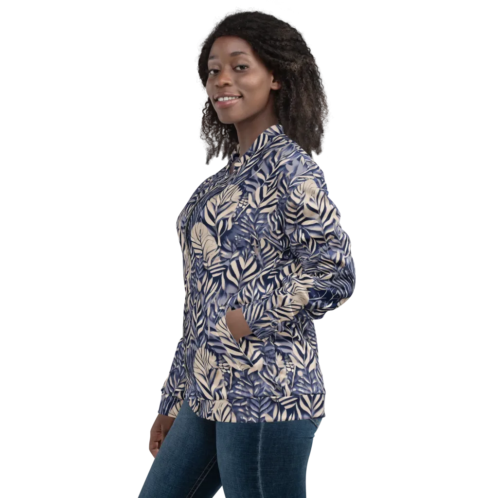 Moonlit Herbarium on Bomber Jacket — Left