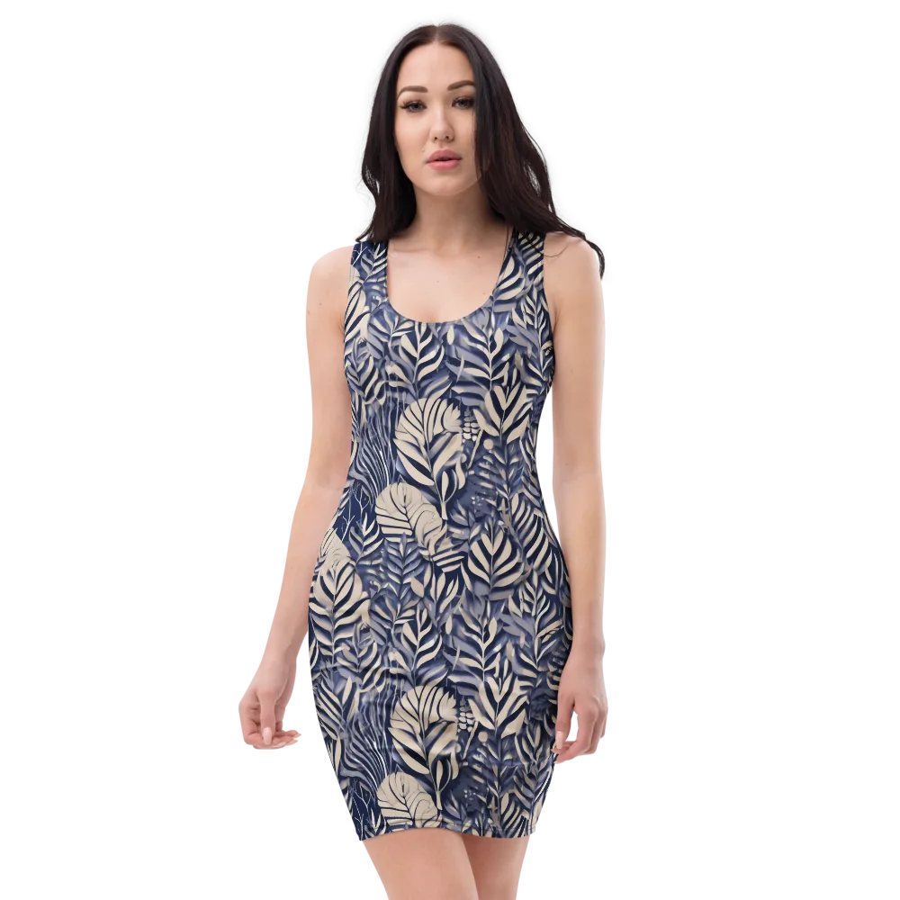 Moonlit Herbarium on Bodycon Dress — Front