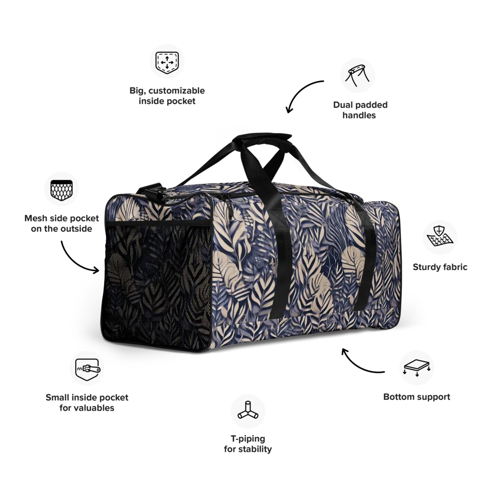 Moonlit Herbarium on Duffle Bag — Right Front