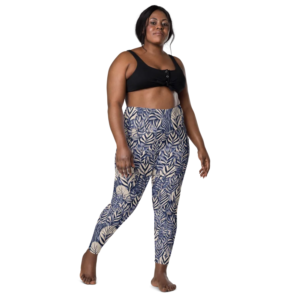 Moonlit Herbarium on Leggings with Pockets — Front