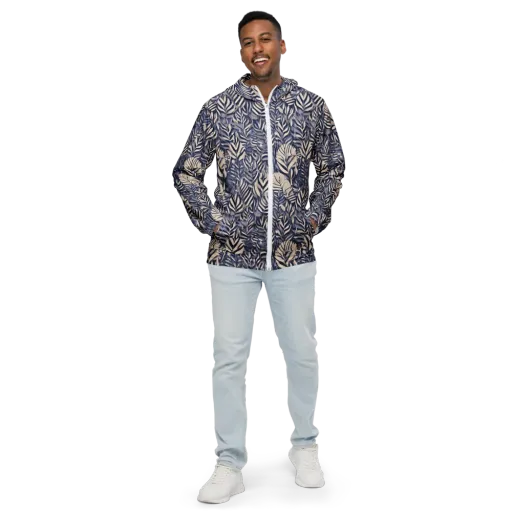 Moonlit Herbarium on a Men's Windbreaker