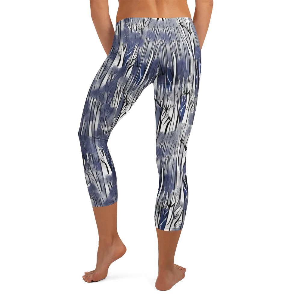 Bluewood Veil on Capri Leggings — Back