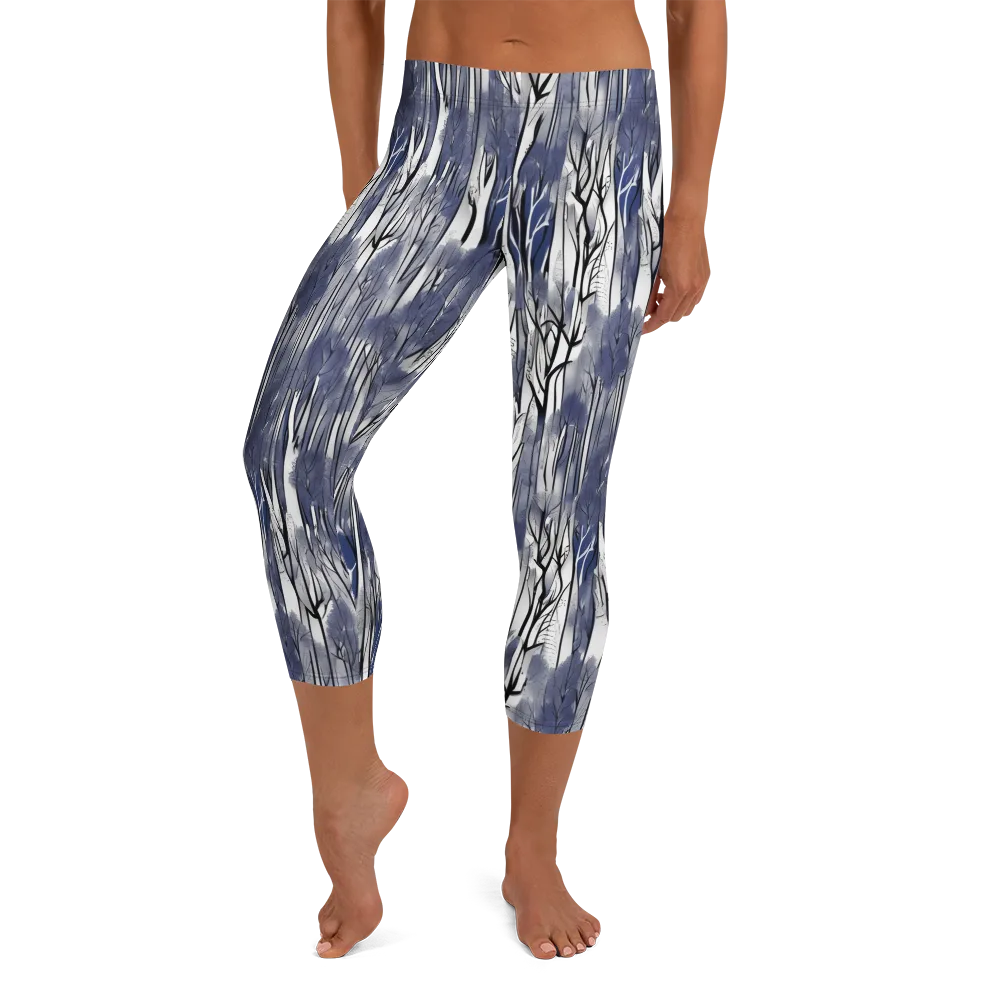 Bluewood Veil on Capri Leggings — Front